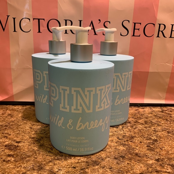 NEW VICTORIA SECRET PINK WILD & BREEZY 16.9 LOTION RARE HTF DISCONTINUED RETIRED - Picture 2 of 3